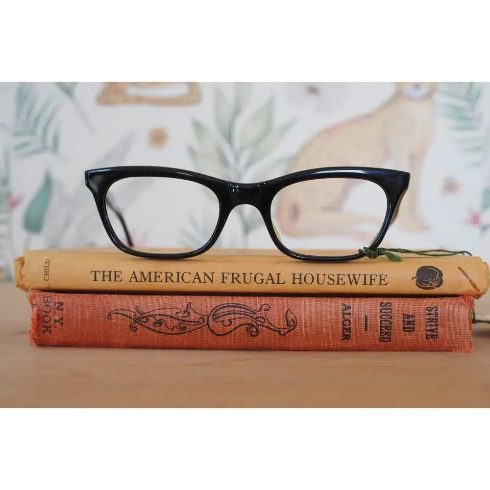 Vintage 1960s De Lotto Cat Eye Eyeglasses Italy Rockabilly Pin Up Retro MCM